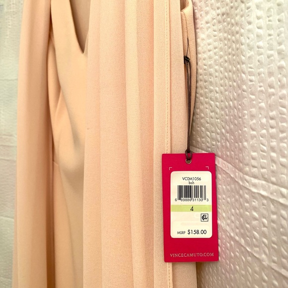 Vince Camuto Crepe Wind Dress in Blush - Picture 5 of 7